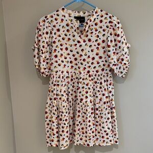 Printed Cotton Girls Dress; Size approximately 10-12